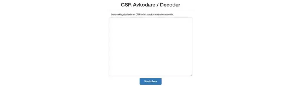 CSR Avkodare / Decoder
